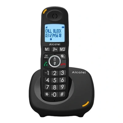 Abbildung von Alcatel XL595 B Schnurlostelefon mit großen Tasten, großes Display und Audio Boost, Anrufsperre