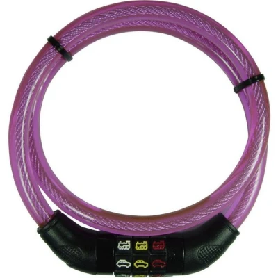 Abbildung von Security Plus Kabelschloss CSL80Pink Pink Zahlenschloss mit Symbolen