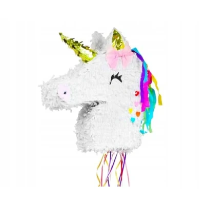 Abbildung von Pinata ziehen Einhornkopf 40x40x9,5 cm pro Einheit