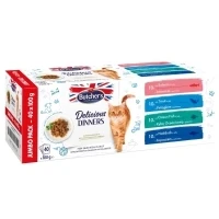 Abbildung von BUTCHER&#039;S Delicious Dinners Jumbo Pack Mix Fischauswahl in Gelee Katzennassfutter 40 x 100g