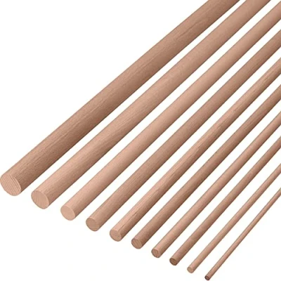 Abbildung von Gedotec Buchen Rundstab glatt Rundhölzer Bastelstäbe 25 x 1000 mm 5 Stück Holzstäbe aus Buchenholz zum Basteln Massiv Holz rund für Holzbau Stöcke Holzstäbchen
