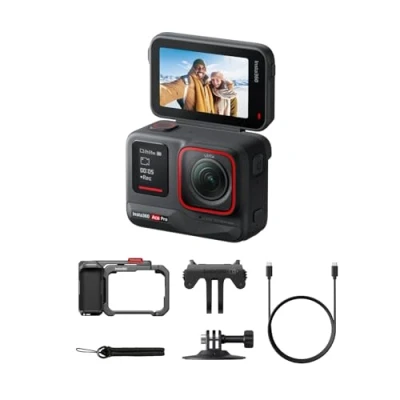 Abbildung von Insta360 Ace Pro Xplorer Bundle Schiefergrau wasserdichte Action Kamera, zusammen mit Leica entwickelt, 1/1,3&quot; Sensor und KI Rauschunterdrückung für Beste Bildqualität, 4K120fps