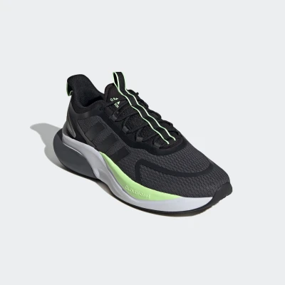 Abbildung von adidas Performance Alphabounce + Sneaker low Grey six core black green spark, Herren, Größe: 44 2/3, spark Schuhe