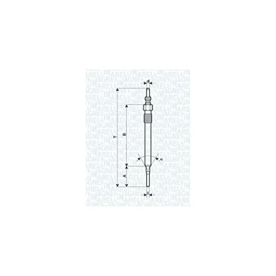 Abbildung von MAGNETI MARELLI 062900061304 Glühkerze 4,4V 8A M10X1 VOLKSWAGEN: Touran I, Transporter 5 Kastenwagen, Passat B6 Variant, AUDI: A4 B7 Avant