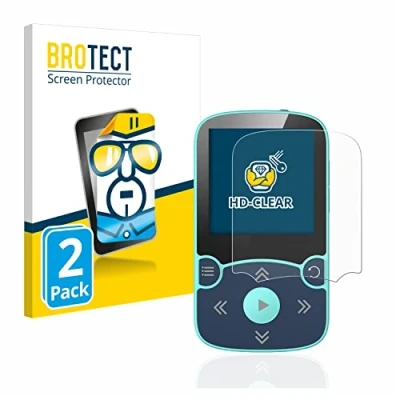 Abbildung von BROTECT (2 Stück Schutzfolie für AGPtek A65X MP3 Player with clip Displayschutz Folie Ultra Klar