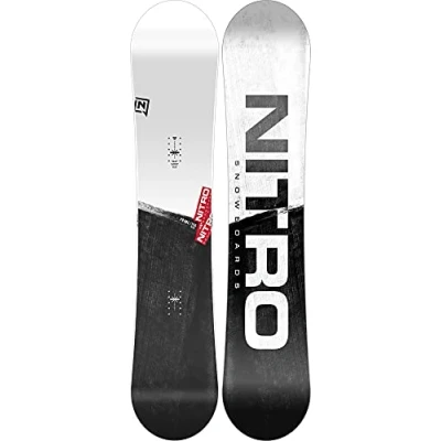 Abbildung von Nitro Herren Prime Raw 22 All Mountain Beginner Wide Board für große Füße Snowboard, Multicolour, 156