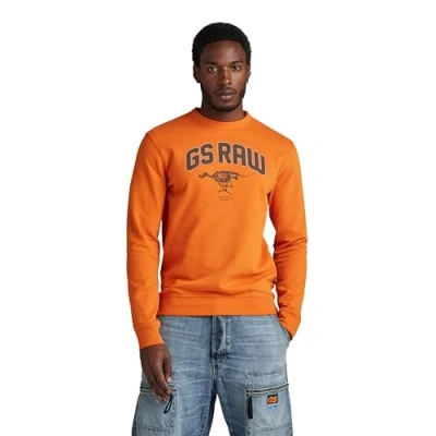Abbildung von G Star Skeleton DOG Graphic Sweatshirt, Herren, Größe: Medium, Orange