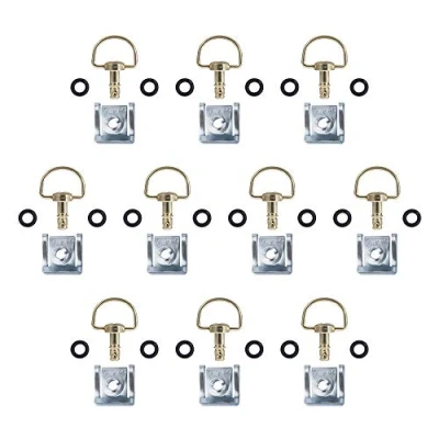Abbildung von Oldbones Motorrad Schnellspanner 1/4 Drehung 17mm D Ring Länge in gold (10er Pack)