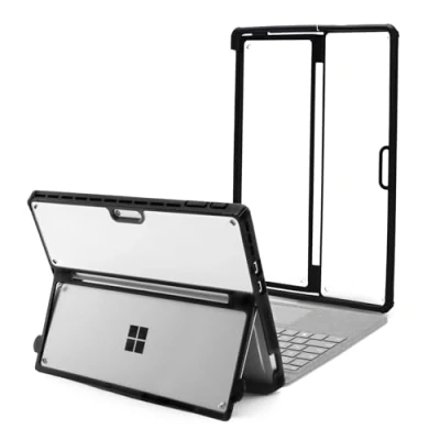 Abbildung von Omnpak Hülle für Surface Pro 11/10/9 Tablet, Business Hülle,Stoßfeste Robuste Hartschalen Schutzhülle Multi Betrachtungswinkel, kompatibel mit der Type Cover Tastatur