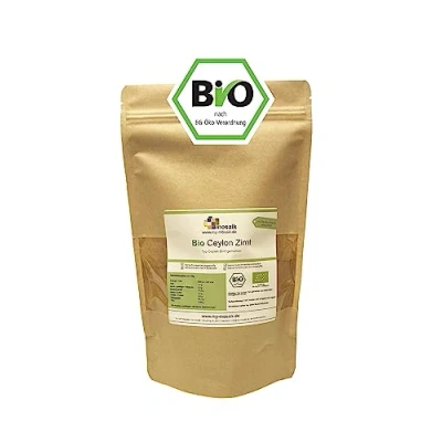 Abbildung von Bio Ceylon Zimt 250g gemahlen Typ Premium Qualität, keimreduziert, glutenfrei, laktosefrei, laborgeprüft, vegan, 100% naturrein, schonend getrocknet und (250g)