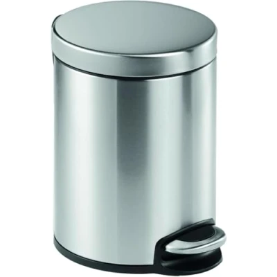 Abbildung von Durable Treteimer Edelstahl rund 5, mit Absenkautomatik und herausnehmbaren Inneneimer 5 L, 1 Stück, 340023