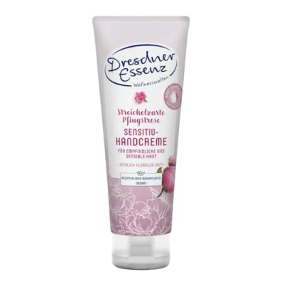 Abbildung von Dresdner Essenz Handcreme Streichelzarte Pfingstrose 75 ml Hautcreme Handpflege