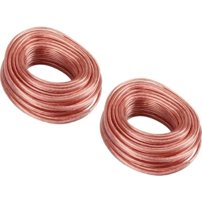 Abbildung von McGrey LSC 1510 Lautsprecherkabel 10 m 2er Set Boxen /Lautsprecherkabel für den Audio Hi Fi Bereich CCA Kupfer mit Aluminiumkern Meter Kabellänge 2 adriger Aufbau Transparent