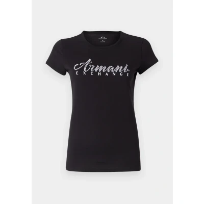 Abbildung von Armani Exchange Tshirt print, Damen, Größe: Medium, Black