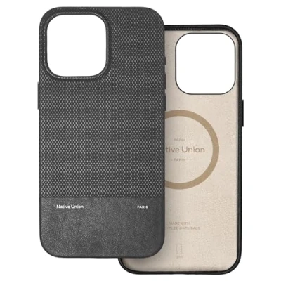 Abbildung von Native Union (Re Classic Case 3.0 MagSafe kompatibel mit integrierten Magneten Widerstandsfähige &amp; recycelte Materialien Ultrahaltbar 6ft / 1,8m Sturzschutz für iPhone 16 Pro Max (Schwarz)
