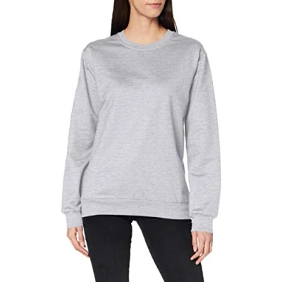 Abbildung von Trigema Damen 574501 Sweatshirt, Grau (Hellgrau, 56 (Herstellergröße: XXXL)
