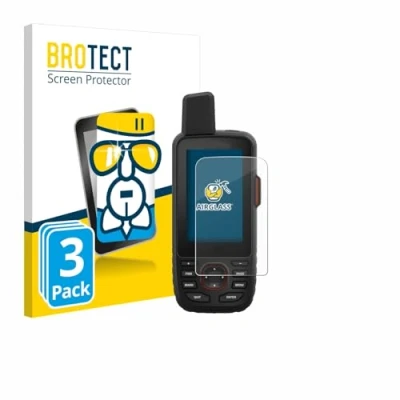 Abbildung von BROTECT Schutzglas für Garmin GPSMAP 66i (3 Stück) Schutzfolie Panzer Folie Glas [Extrem Kratzfest 9H, Anti Fingerprint, Ultra Transparent]