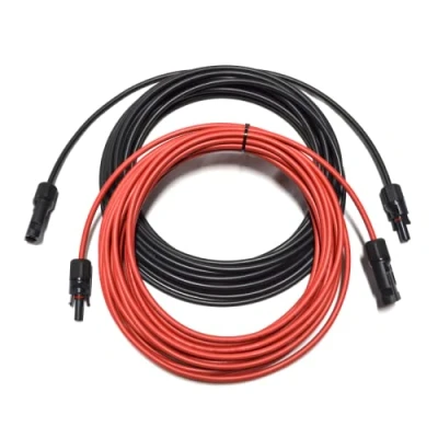 Abbildung von Solarkabel Verlängerungskabel Solarstecker schwarz rot 4 6mm² MC4 mit Solarmodule Solar Photovoltaik flexibel UV beständig (2X 8m 6mm²)
