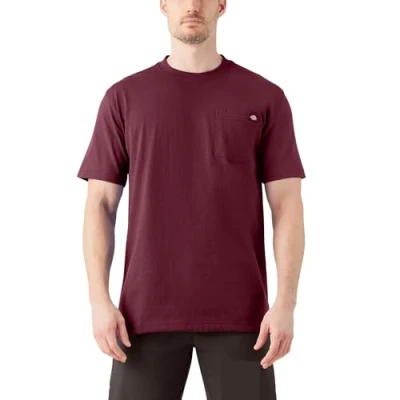 Abbildung von Dickies Herren Heavyweight Crew Neck Short Sleeve Tee T Shirt, Burgunder, XL