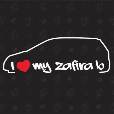 Abbildung von I love my Opel Zafira B Sticker ,Bj. 05 14