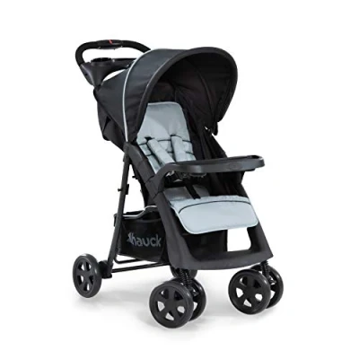 Abbildung von Hauck Kinder Buggy Shopper Neo II Caviar Silver, mit Liegeposition und Einhand Faltmechanismus