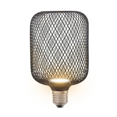 Abbildung von OSRAM DECOR LED FLAT SQUARE quadratische flache Lampe mit 3.5W, 300lm/2700K in Warmweiß 827, frosted, aus Kunststoff Schwarz, E27 Schraubgewinde, nicht dimmbar, 100 mm Durchmesser.