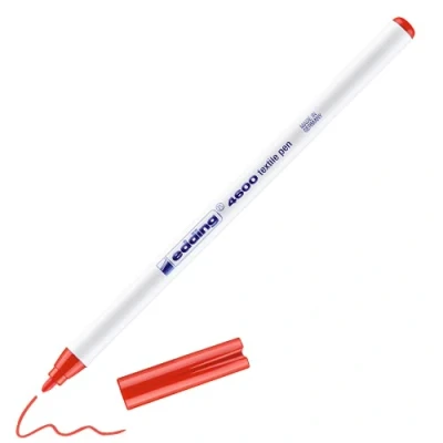Abbildung von 10 x edding Textilpen 4600 Rundspitze 1mm rot