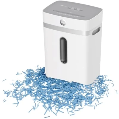 Abbildung von Go Europe Aktenvernichter HP OneShred 12CC, Sicherheitsstufe P 4 Cross Cut 12 Blatt Partikelschnitt 23 L