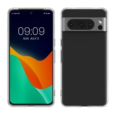 Abbildung von kwmobile Hülle kompatibel mit Google Pixel 8 Pro Silikon Handyhülle Transparent Handy Case in