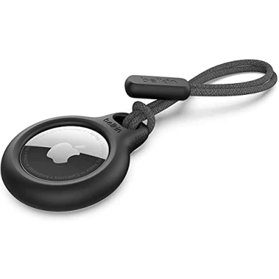 Abbildung von Apple AirTag Anhänger Belkin Secure Holder Strap / Schwarz