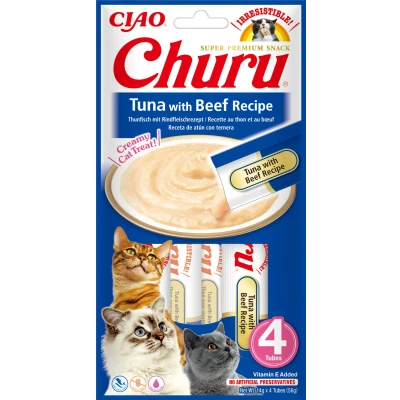 Abbildung von Inaba Churu Puree Katzensnack Thunfisch mit Rind