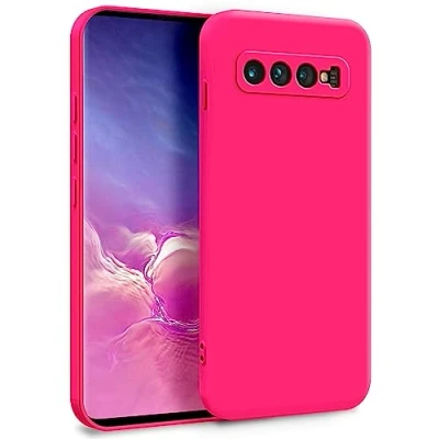 Abbildung von MyGadget Hülle für Samsung Galaxy S10 Plus Zweilagige Handyhülle mit Kameraschutz Cover Innenfutter &amp; Silikon außen Pink