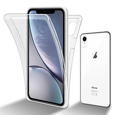 Abbildung von Cadorabo Hülle kompatibel mit Apple iPhone XR Schutzhülle TPU Silikon Case 360 Slim Kratzfest Weiche Gummi Rundumschutz für in Transparent