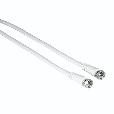 Abbildung von Hama Antennenkabel F Stecker (75db, 3m, Koaxial, Antenne, Satellit) weiß