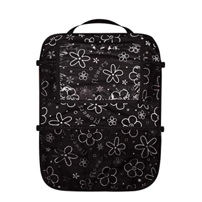 Abbildung von Auto Rücksitz Tablet iPad Organizer Multi Tasche Rückenlehnenschutz Sitzschoner Flowers Weiß [007]