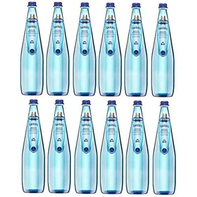Abbildung von 12 Flaschen blaue Christinen Spritzig Natürliches Mineralwasser mit viel Kohlensäure a 750ml in Glas inc. 1,50 Mehrweg Flasche