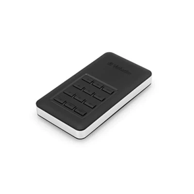 Abbildung von Verbatim Store &#039;n&#039; Go Secure SSD, 256 GB, Schwarz, Externe SSD mit Passwortschutz, USB 3.0, extern, für Windows &amp; Mac OS X, tragbares Laufwerk, C, externes Flash Laufwerk