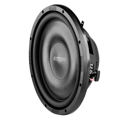 Abbildung von ETON PW 10 Flat Druckvoller, Flacher 25 cm / Zoll Langhub Subwoofer, Bass fürs Auto, Tiefton Lautsprecher mit Ferritmagnet, 2 x Ohm Doppelschwingspule, 300 Watt