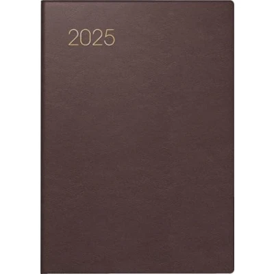 Abbildung von BRUNNEN Taschenkalender Modell 713 (2025), 2 Seiten = 1 Woche, A7, 160 Seiten, Feinster Rindleder Einband, bordeaux