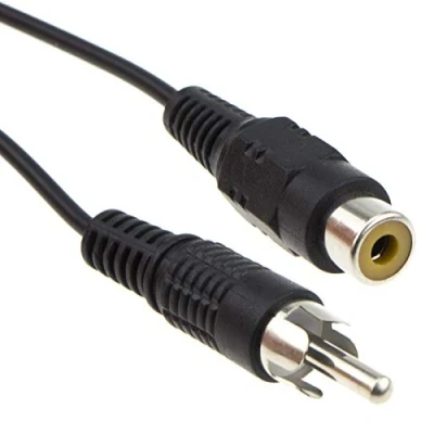Abbildung von kenable Einzelne Mono Chinch Cinch Verlängerung Kabel HI FI/TV Audio Anschlusskabel Schwarz 3 m [3 Meter]