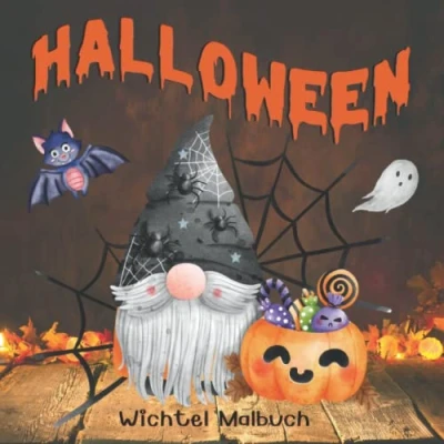 Abbildung von Halloween Wichtel Malbuch: Herbst Malbuch für Kinder ab 4 Jahren mit 50 lustigen Malvorlagen (Wichtel Malbücher)
