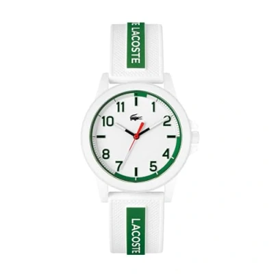 Abbildung von Lacoste White Silicone Strap LOGO Watch Unisex Uhr, Größe: One Size, Weiß/grün