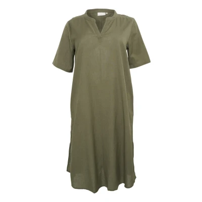 Abbildung von Kaffe Curve Kaftan Maxikleid, Damen, Größe: 50, Grape leaf