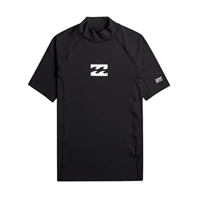 Abbildung von Billabong Waves All Day Kurzarm Rashguard für Jungen 8 16 Schwarz