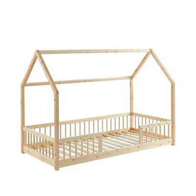 Abbildung von BAÏTA Kleinbett Hütte Tiny Kiefer massiv 90 x 190 cm Lattenrost inkl