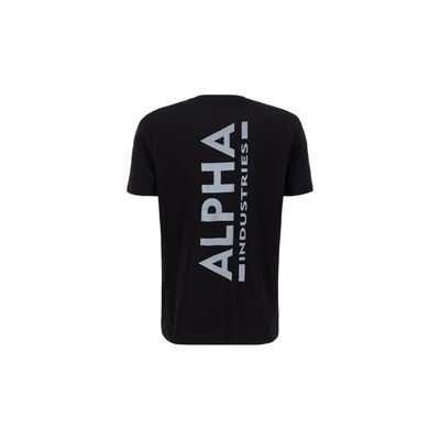 Abbildung von Alpha Industries Reflective Tshirt print, Herren, Größe: XL, Black/reflective