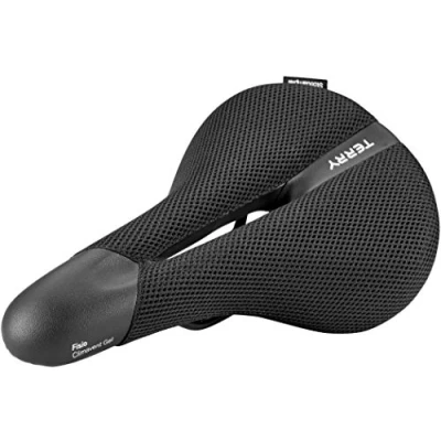 Abbildung von Terry Fisio ClimaVent Gel Men Sattel mit Light FeC Stahl Gestell und Obermaterial in der Farbe Schwarz, Sitzbreite: 9cm 12cm, 423 003 70