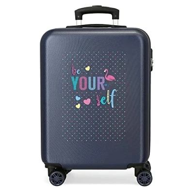 Abbildung von Roll Road Be Yourself Kabinenkoffer Blau 38x55x20 cms Hartschalen ABS Kombinationsschloss 34L 2,6Kgs 4 Doppelräder Handgepäck