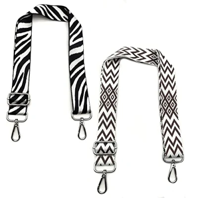 Abbildung von 2 Stück Taschengurte zum Wechseln, Taschengurt Schwarz, Kaffee, Verstellbarer Schultergurt für Tasche mit Karabiner Silber, Schulterriemen 3.8cm Umhängegurt Taschen Damen Taschen, #20