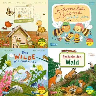 Abbildung von Maxi Pixi 4er Set 111: Meine Natur Bilderbücher (4x1 Exemplar): 4 Minibücher für Kinder ab 3 Jahren rund um und Umwelt (111)